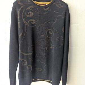 Robert Graham Limited Edition Skull Sweater Antique Gold  Size XL